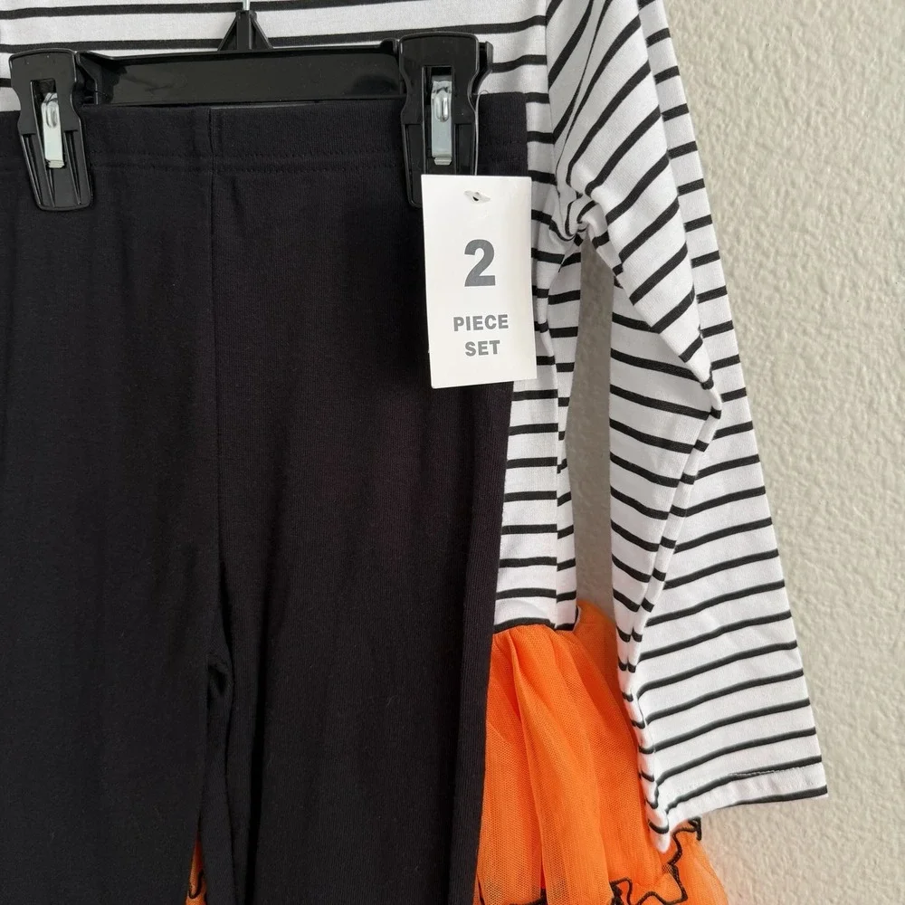 Blueberi Boulevard 6X Halloween Dress Tutu Skirt Leggings Fall Pumpkin New Nwt